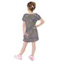 Kids  Short Sleeve Velvet Dress 