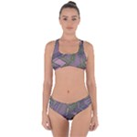 Vibrant Collage Vibes Print Criss Cross Bikini Set