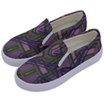 Vibrant Collage Vibes Print Kids  Canvas Slip Ons