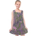 Vibrant Collage Vibes Print Kids  Cross Back Dress