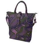 Vibrant Collage Vibes Print Buckle Top Tote Bag