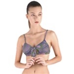 Vibrant Collage Vibes Print Tie Up Cut Bikini Top