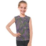 Vibrant Collage Vibes Print Kids  Mesh Tank Top