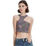 Vibrant Collage Vibes Print Cut Out Top