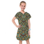 Day Of The Death Moth Kids  Drop Waist Dress