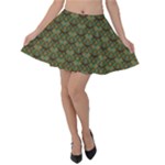 Day Of The Death Moth Scaled Velvet Skater Skirt