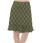 Day Of The Death Moth Scaled Fishtail Chiffon Skirt