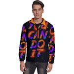 You can do it - orange Men s High Neck Windbreaker