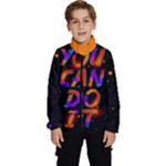 You can do it - orange Kids  High Neck Windbreaker