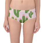 Cuctus  Mid-Waist Bikini Bottoms