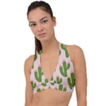 Cuctus  Halter Plunge Bikini Top