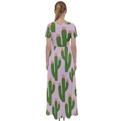 High Waist Short Sleeve Maxi Dress 