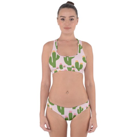 Cuctus  Cross Back Hipster Bikini Set from ArtsNow.com