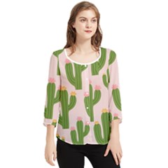 Chiffon Quarter Sleeve Blouse 