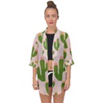 Cuctus  Open Front Chiffon Kimono