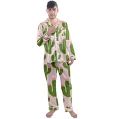 Men s Long Sleeve Satin Pajamas Set 