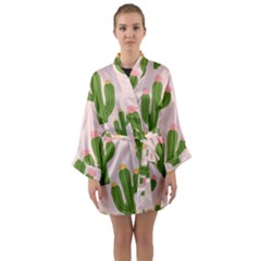 Long Sleeve Satin Kimono 