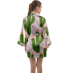 Long Sleeve Satin Kimono 