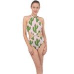 Cuctus  Halter Side Cut Swimsuit