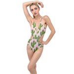 Cuctus  Plunging Cut Out Swimsuit