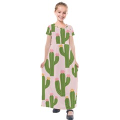 Kids  Short Sleeve Maxi Dress 