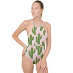 Cuctus  High Neck One Piece Swimsuit