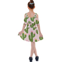 Kids  Shoulder Cutout Chiffon Dress 