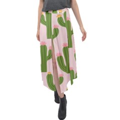 Velour Split Maxi Skirt 