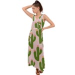 Cuctus  V-Neck Chiffon Maxi Dress