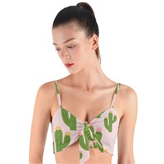 Woven Tie Front Bralet 