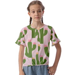 Kids  Cuff Sleeve Scrunch Bottom T-Shirt 