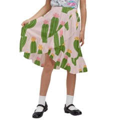 Kids  Ruffle Flared Wrap Midi Skirt 