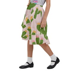 Kids  Ruffle Flared Wrap Midi Skirt 