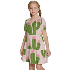 Kids  Short Sleeve Tiered Mini Dress 