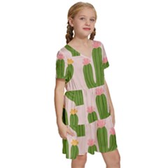 Kids  Short Sleeve Tiered Mini Dress 