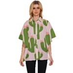 Cuctus  Women s Batwing Button Up Shirt