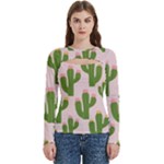 Cuctus  Women s Cut Out Long Sleeve T-Shirt