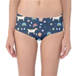 Dogs Mid-Waist Bikini Bottoms