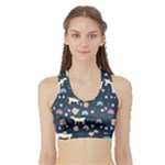 Dogs Sports Bra with Border