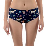 Dogs Reversible Mid-Waist Bikini Bottoms