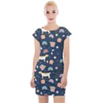 Dogs Cap Sleeve Bodycon Dress