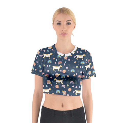 Dogs Cotton Crop Top from ArtsNow.com