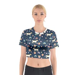 Dogs Cotton Crop Top from ArtsNow.com