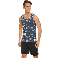 Men s Wide Collar Tank Top 