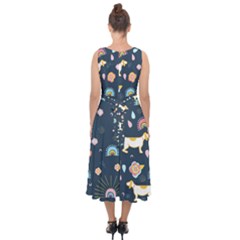 Midi Tie-Back Chiffon Dress 