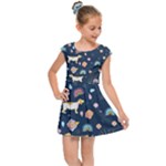 Dogs Kids  Cap Sleeve Dress