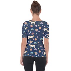 Shoulder Cut Out Short Sleeve Top 