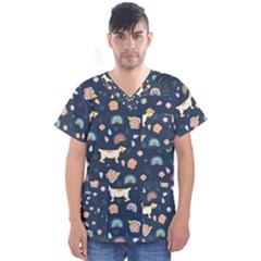 Men s V-Neck Scrub Top 