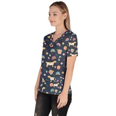 Women s V-Neck Scrub Top 