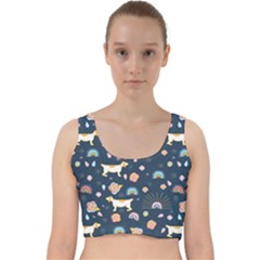 Velvet Racer Back Crop Top 